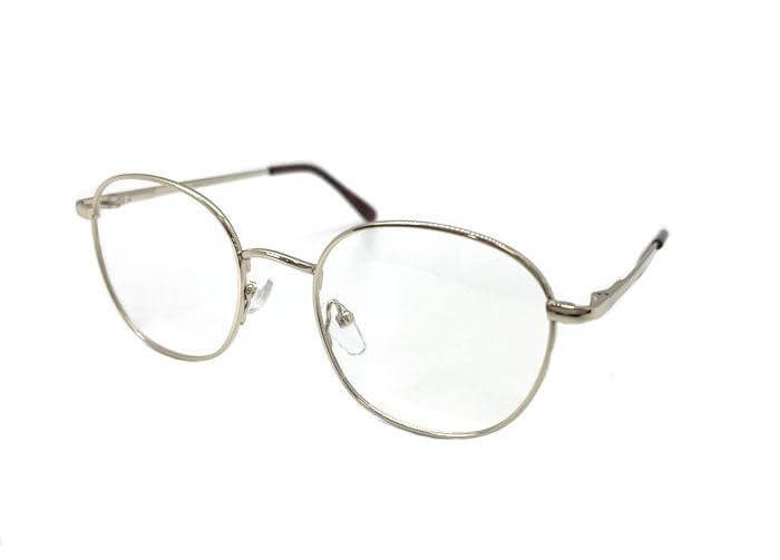 Prescription glasses OL27 with a stylish silver frame and clear lenses, perfect for everyday wear.