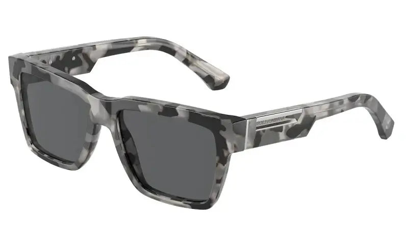 Dolce & Gabbana 0DG4465 camo sunglasses, stylish gray frame, perfect for fashion-forward looks.