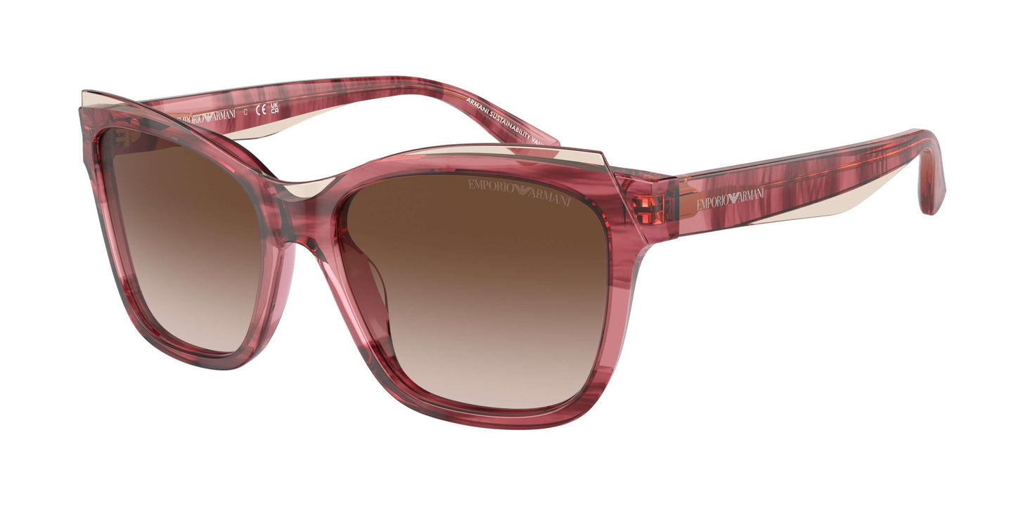 Emporio Armani EA4209 stylish pink oversized sunglasses with gradient lenses for a chic look.
