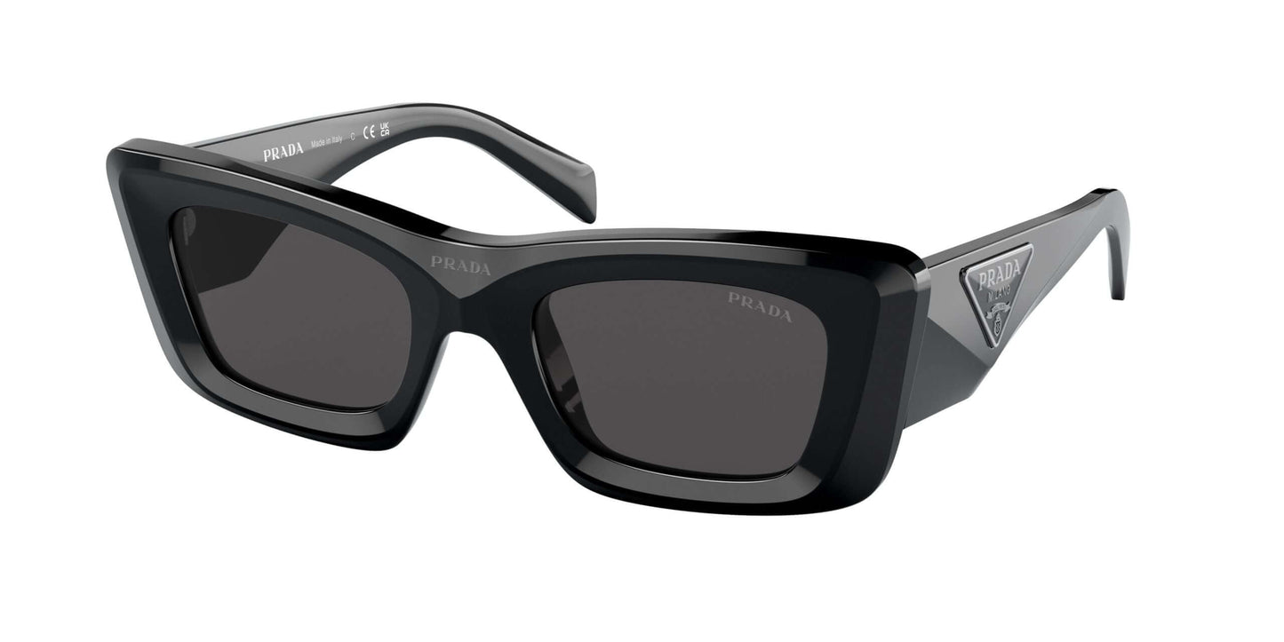 PRADA 0PR 13ZS black sunglasses showcasing bold style and modern design, perfect for luxury fashion enthusiasts.