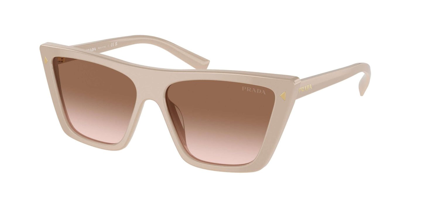 PRADA 0PR 21ZS stylish sunglasses with beige frames and gradient lenses, perfect for a chic summer look.