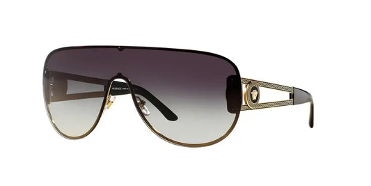 Versace 0VE2166 oversized sunglasses with gradient lenses and stylish gold accents. Perfect for a chic look.