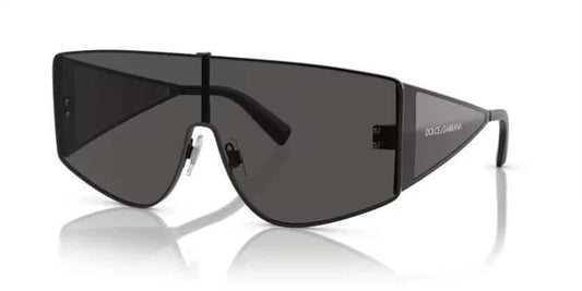 Dolce & Gabbana 0DG2305 stylish black sunglasses with angular design and dark lenses, perfect for a chic look.
