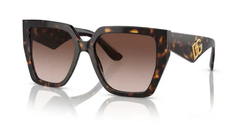Dolce & Gabbana 0DG4438 oversized sunglasses with tortoiseshell frame and gradient lenses, stylish and luxury eyewear.