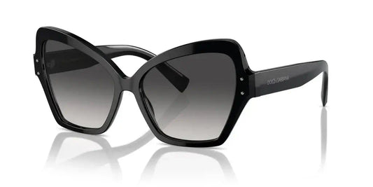 Dolce & Gabbana 0DG4463 oversized black sunglasses with gradient lenses, stylish designer eyewear.