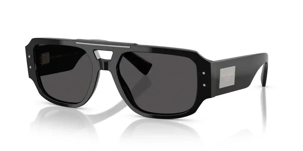 Dolce & Gabbana 0DG4482 black oversized sunglasses with dark lenses and bold frame design. Stylish and modern eyewear accessory.