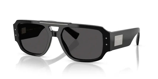 Dolce & Gabbana 0DG4482 black oversized sunglasses with dark lenses and bold frame design. Stylish and modern eyewear accessory.
