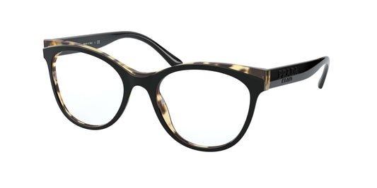 Stylish Prada 0PR 05WV cat-eye sunglasses featuring black and tortoiseshell frames, perfect for modern fashion statements.
