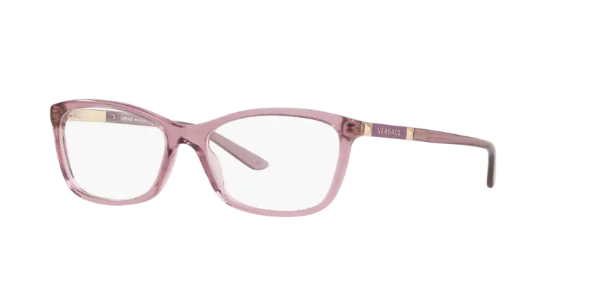 VERSACE 0VE3186 stylish pink eyeglasses with sleek design, perfect for fashion-forward eyewear enthusiasts.