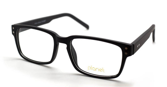 Stylish black eyeglasses from Planet 48, featuring a sleek design and comfortable fit for everyday wear.
