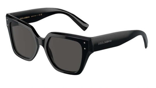 Dolce & Gabbana 0DG4471 oversized black sunglasses with UV protection and stylish square frame design.