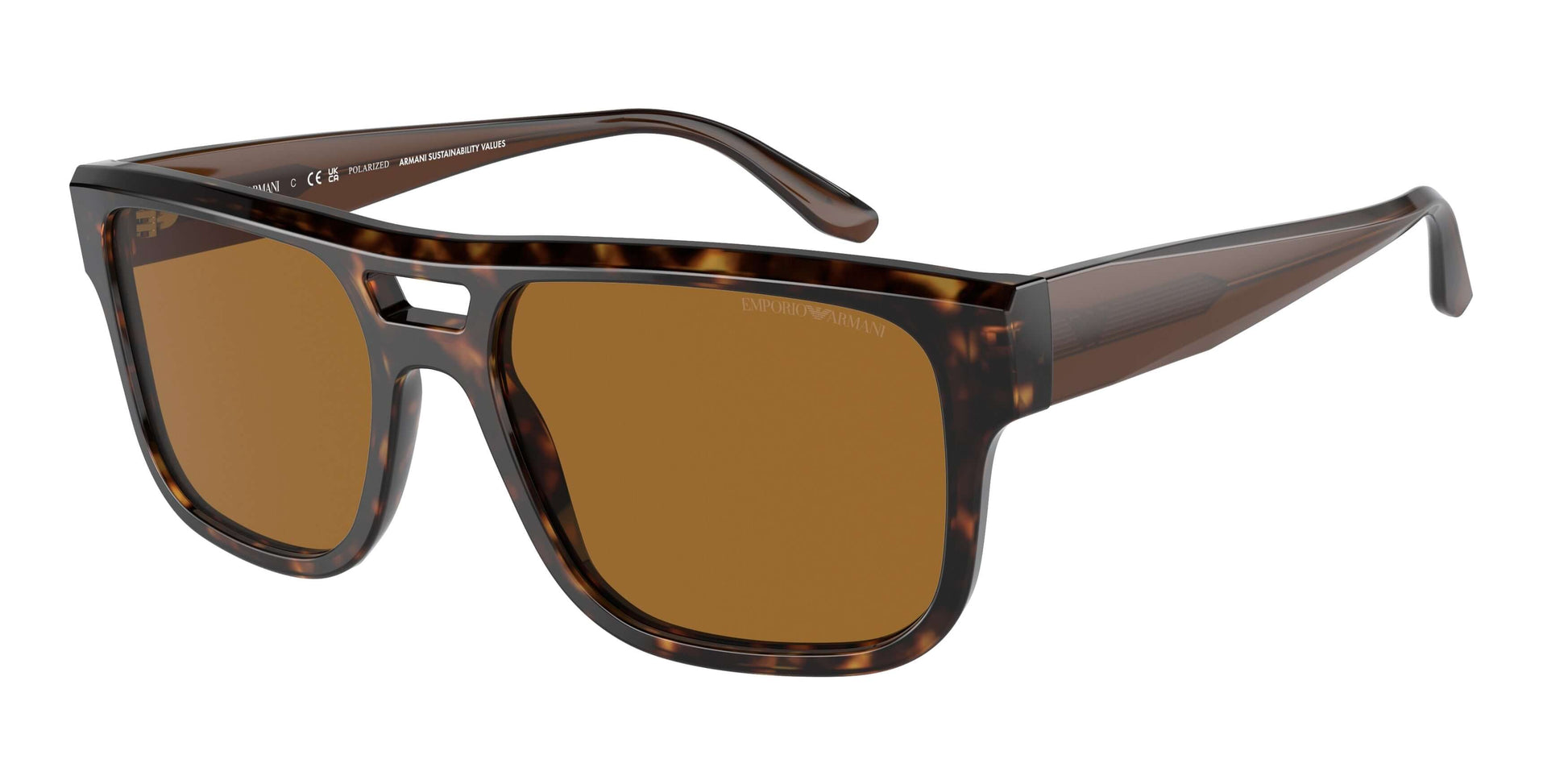 Emporio Armani EA4197 mens sunglasses in tortoise frame, perfect for stylish sun protection and prescription options.