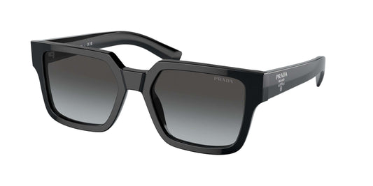 PRADA 0PR 03ZS sunglasses featuring a stylish black frame and gradient lenses for a chic look.