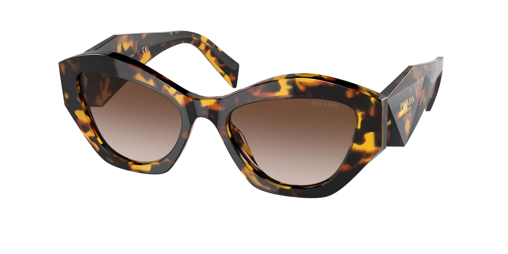PRADA 0PR 07YS oversized tortoiseshell sunglasses with a chic design and gradient lenses. Stylish eyewear for any occasion.