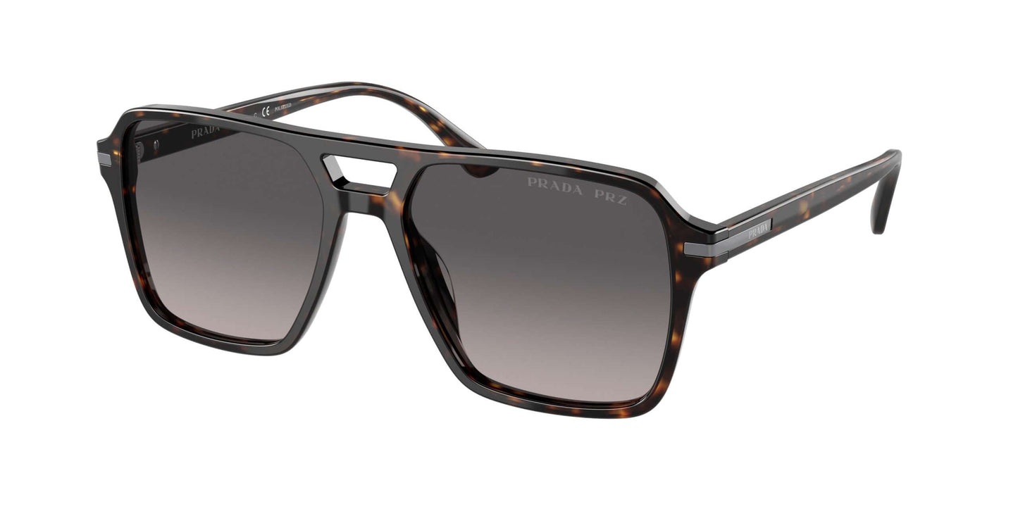 PRADA 0PR 20YS sunglasses in tortoiseshell with gradient lenses, stylish square frame for a chic look.