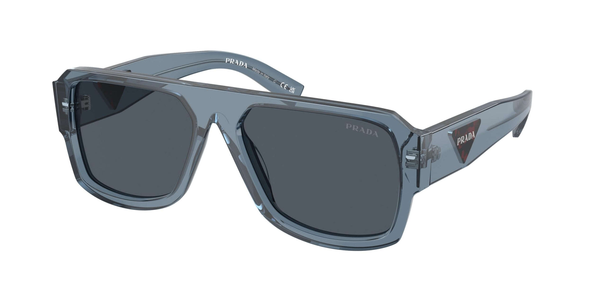 PRADA 0PR 22YS stylish sunglasses in gray with dark lenses, perfect for fashion-forward individuals.