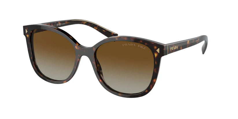 PRADA 0PR 22ZS sunglasses with a stylish tortoiseshell frame and gradient brown lenses, perfect for fashion-forward looks.
