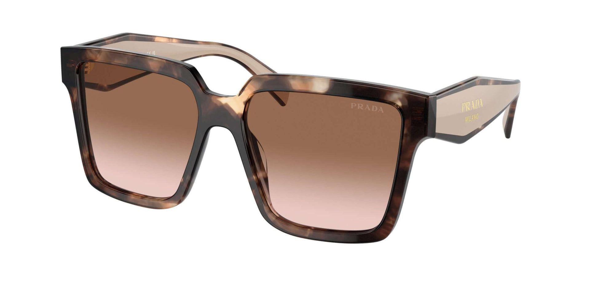 PRADA 0PR 24ZS sunglasses featuring a stylish tortoiseshell frame and gradient lenses, perfect for fashionable eye protection.