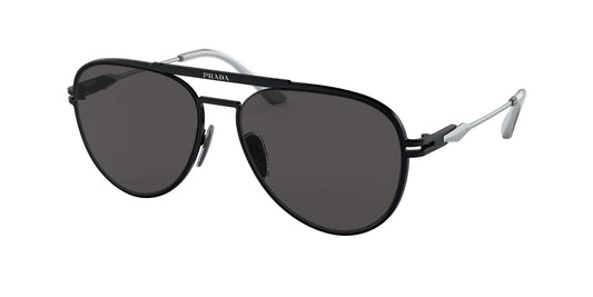 PRADA 0PR 54ZS sunglasses with sleek black frames and dark lenses, stylish accessory for any outfit.