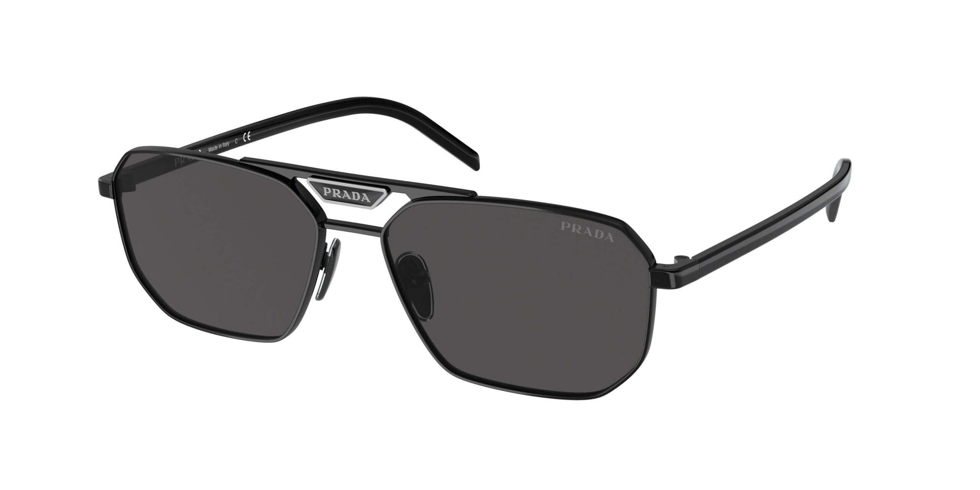 PRADA 0PR 58YS sunglasses featuring a stylish black frame and dark lenses for a chic eyewear look.