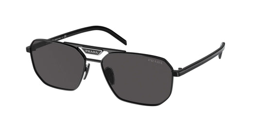 PRADA 0PR 58YS sunglasses featuring a stylish black frame and dark lenses for a chic eyewear look.