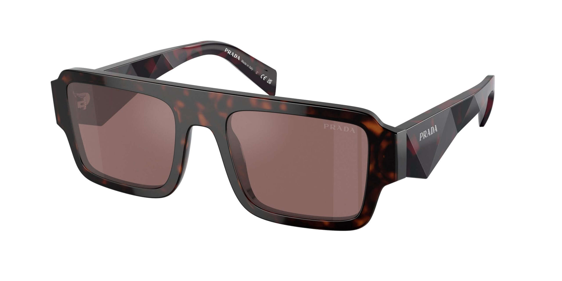 PRADA 0PR A05S sunglasses in tortoiseshell frame with tinted lenses, stylish and trendy summer eyewear.