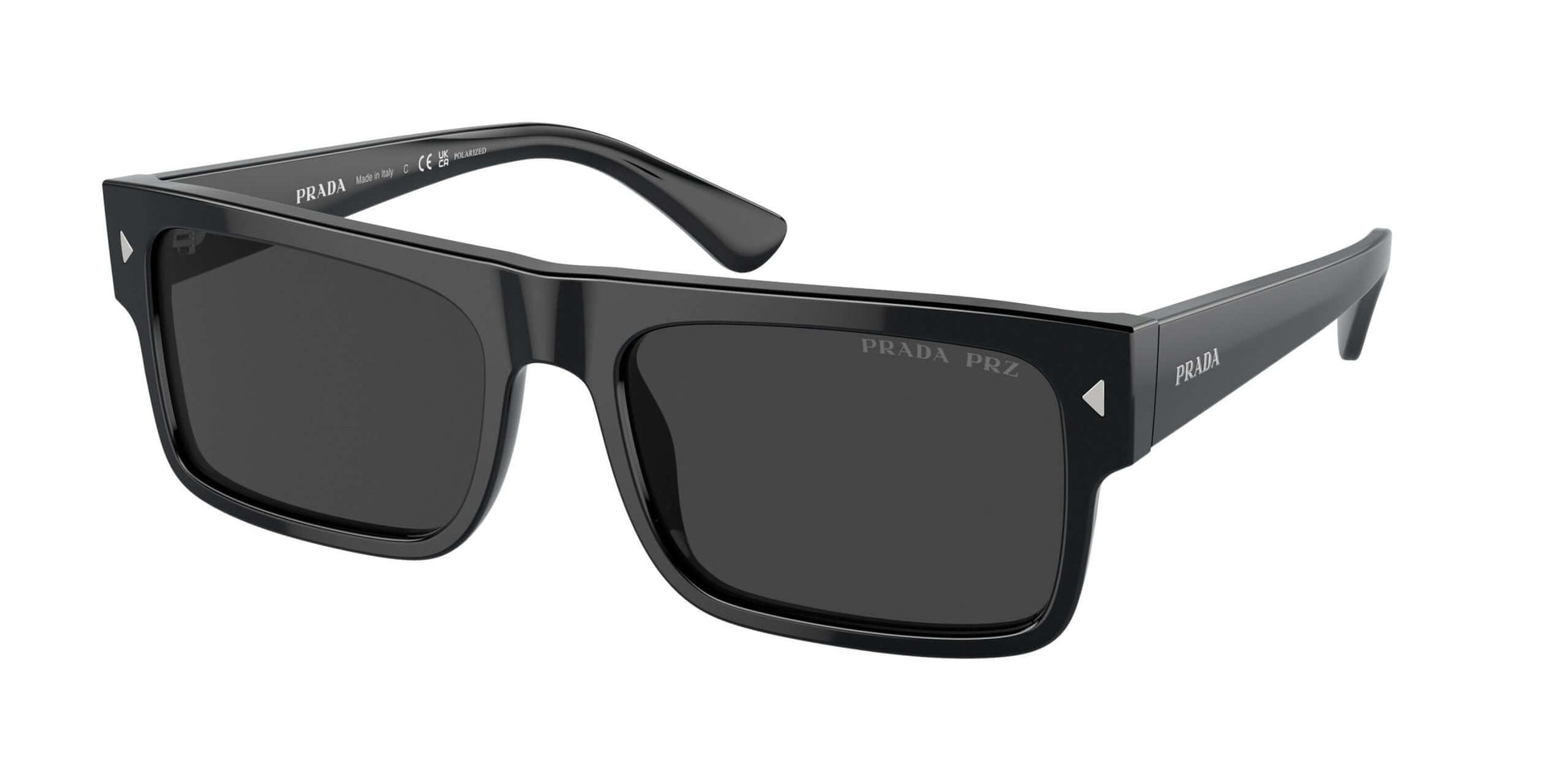 PRADA 0PR A10S black sunglasses, stylish eyewear for fashion-forward individuals, perfect as prescription sunglasses.