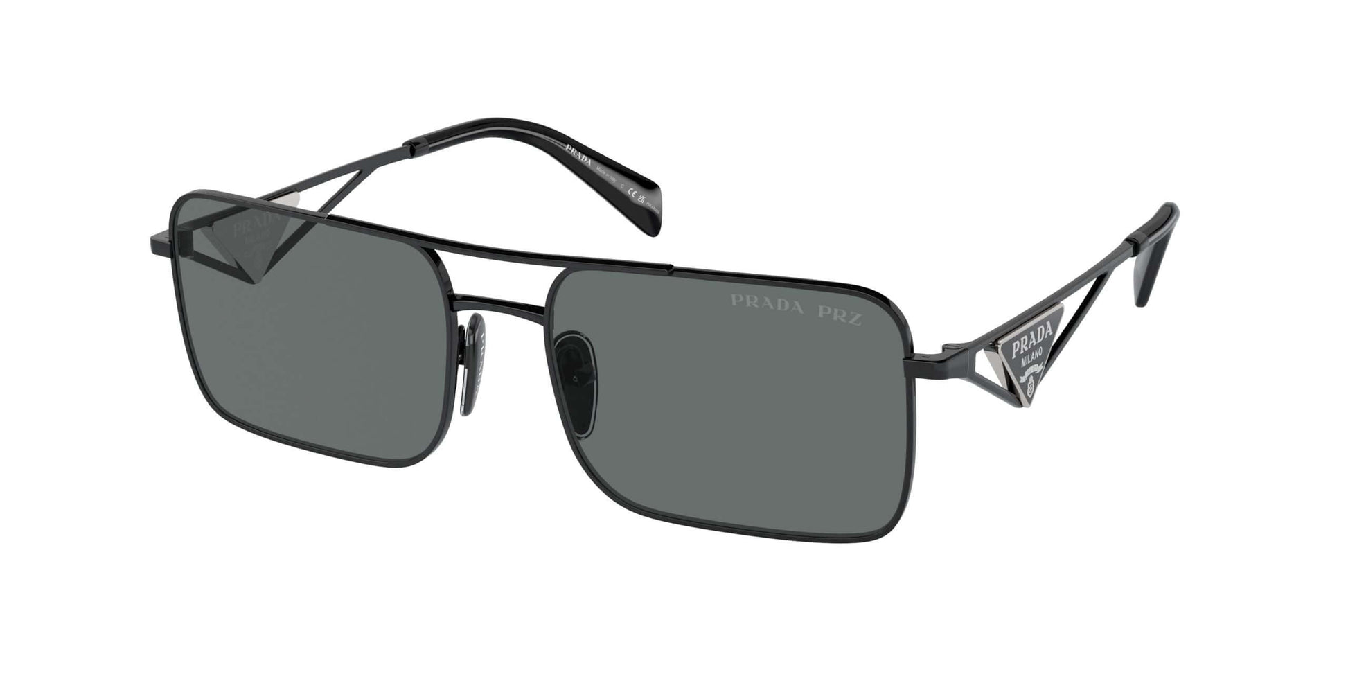 PRADA 0PR A52S sunglasses, stylish black eyewear, perfect for fashion and prescription use.