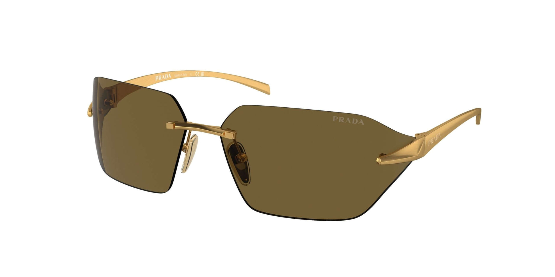 PRADA 0PR A55S sunglasses in olive green, stylish eyewear for both fashion and prescription needs.