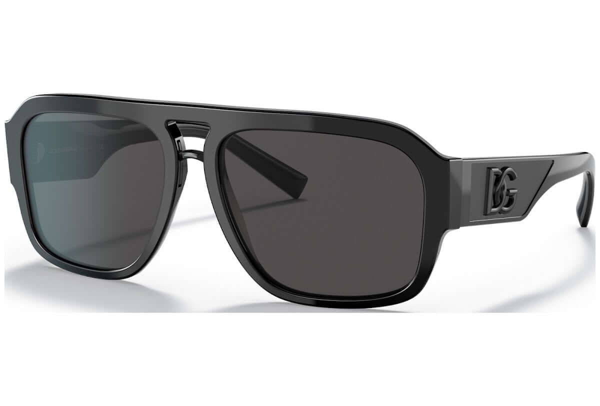 Dolce & Gabbana 0DG4403 sunglasses in black, featuring a stylish rectangular frame and dark lenses.