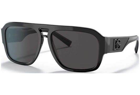 Dolce & Gabbana 0DG4403 sunglasses in black, featuring a stylish rectangular frame and dark lenses.